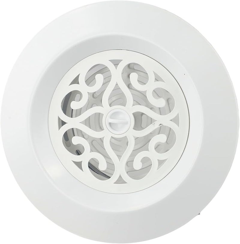 شبكة تهوية قابلة للتعديل من مادة ABS مع شاشة للذباب للسقف أو الحائط 100 مم أبيض - Image 3