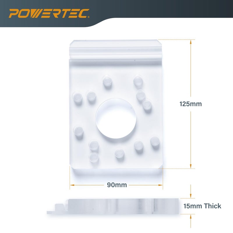 POWERTEC Guide Rail Adapter for Fixed Base Trim Routers. Fits Fixed Base DeWalt, Makita & Milwaukee. Connects to WEN, Makita & Milwaukee Guide Rails & 71550, 71153, 71387 (71921) - Image 5
