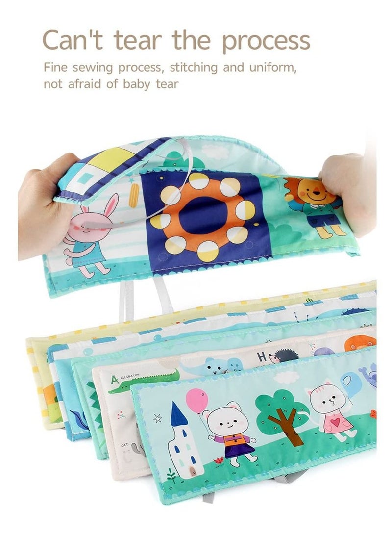 SYOSI Black and White Cloth Books High Contrast Baby Cloth Book for Early Education, Infant Tummy-time Mat, Three-Dimensional Can Bitten and Tear Not Rotten Paper 0-3 Y Baby Toys Underwater World - Image 5