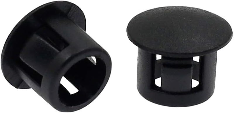 Suiwotin 60PCS 8mm (5/16") Black Hole Plugs Plastic Flush Type Snap-in Locking Tube, Furniture Fencing Post Pipe Insert End Caps - Image 3