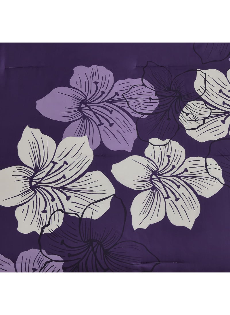 Luxudecor Luxudecor Dark Purple Comforter Set King Size  7 Pieces Bed in a Bag Purple Floral Comforter and Sheet Set  Soft Microfiber Complete Bedding Sets for All Seasons  - Image 4