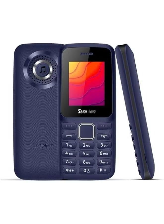 هاتف Sunelan S101 المحمول، يدعم شريحتين، بطارية سعة 1000 مللي أمبير، لون أزرق/أسود.