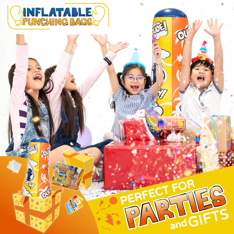 INFLATABLE DUDES Target Bag - Double-Sided - Ninja Dinosaur 40 Inches - Kids Punching Bag | Already Filled with Sand| Bop Bag | Inflatable Bopper | Punching Bag for Kids- (Little Dudes Rex and Nobi) - Image 4