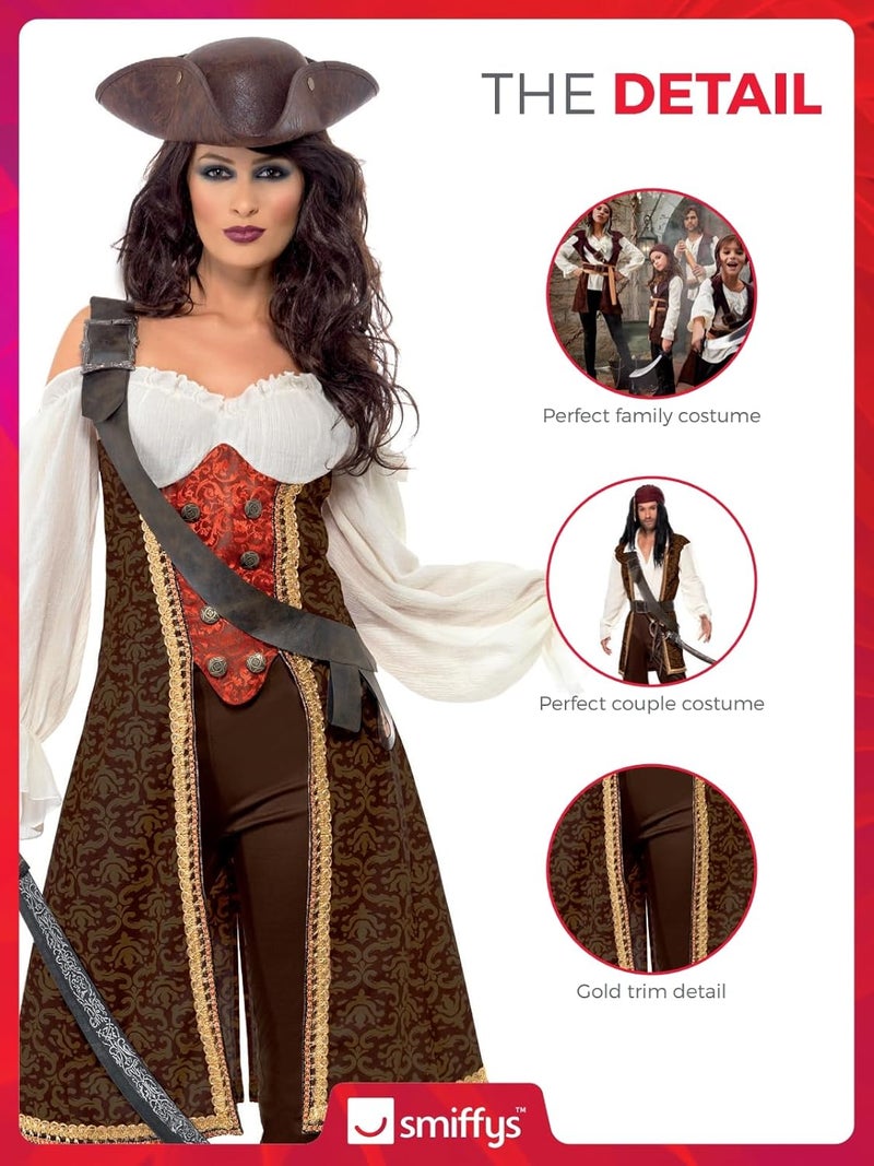 Smiffys High Seas Pirate Wench Costume, Brown, Large (UK Size 16-18) - Image 5