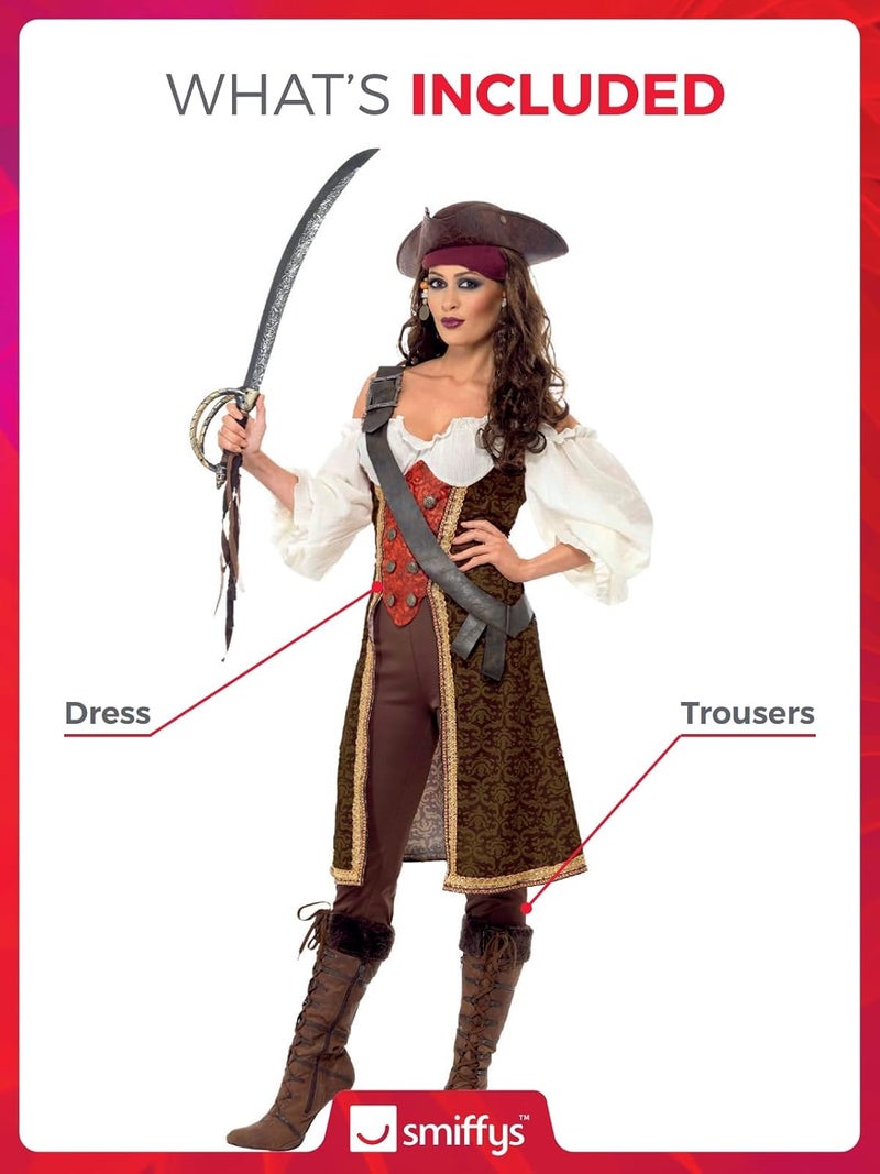 Smiffys High Seas Pirate Wench Costume, Brown, Large (UK Size 16-18) - Image 4