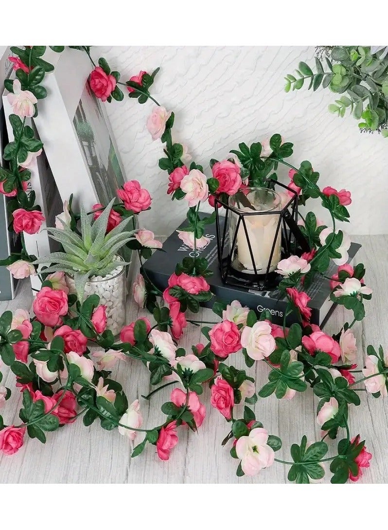 MASIA 3pcs Artificial Pink Rose Branches - An Elegant Touch of Timeless Beauty - artificial rose branches, artificial pink roses, flower decor, party decorations, wedding decorations, home decor, garden decor, gifts, birthday, Halloween, Valentine's Day, Mother's Day. - Image 2