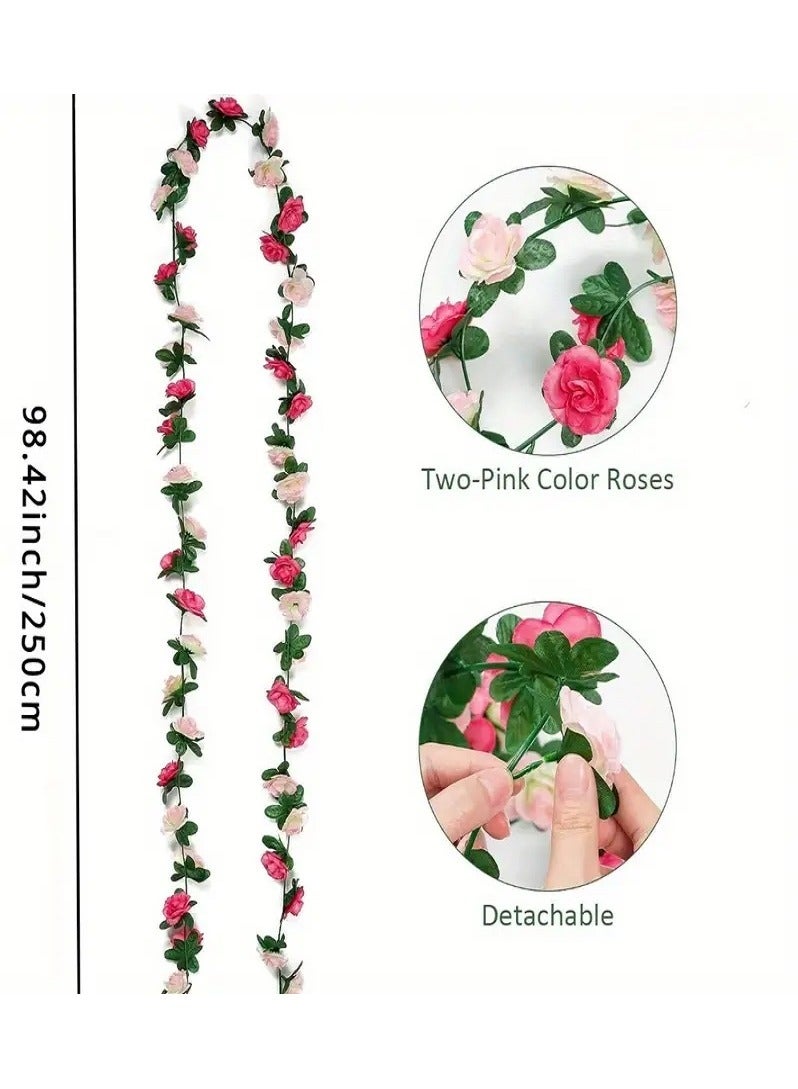 MASIA 3pcs Artificial Pink Rose Branches - An Elegant Touch of Timeless Beauty - artificial rose branches, artificial pink roses, flower decor, party decorations, wedding decorations, home decor, garden decor, gifts, birthday, Halloween, Valentine's Day, Mother's Day. - Image 3