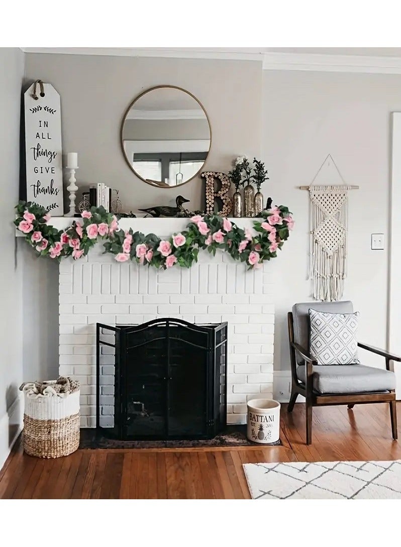 MASIA 3pcs Artificial Pink Rose Branches - An Elegant Touch of Timeless Beauty - artificial rose branches, artificial pink roses, flower decor, party decorations, wedding decorations, home decor, garden decor, gifts, birthday, Halloween, Valentine's Day, Mother's Day. - Image 4