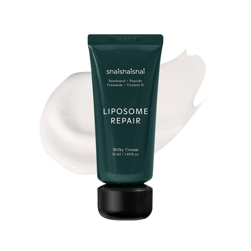 shaishaishai LIPOSOME REPAIR MILKY Cream, Hydrating Lightweight Barrier, Collagen Boost, Ultra-Soothing Moisture, Non-greasy, Fragrance-Free, Korean Skincare, 1.69 fl oz - Image 1