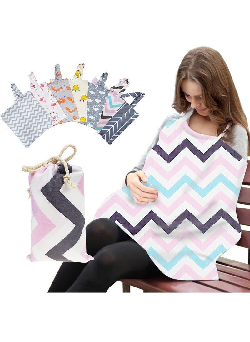 Muslin Nursing Cover for Baby Breastfeeding Breathable 100% Cotton Breastfeeding Cover with Rigid Hoop for Mother Nursing Apron  - Image 1
