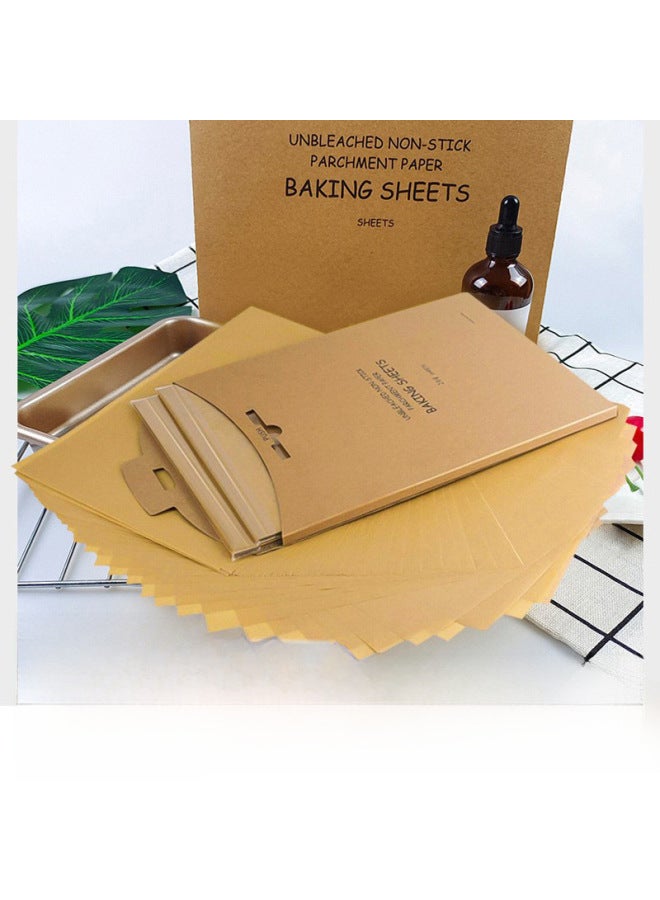 40g Barbecue Paper Oil Absorption 12*1630*40cm Kitchen Baking Lambskin Paper High Quality Daily Use Cooking Utensils-Color:Log Color-Specifications:30*40cm100 Sheets With Box - Image 1