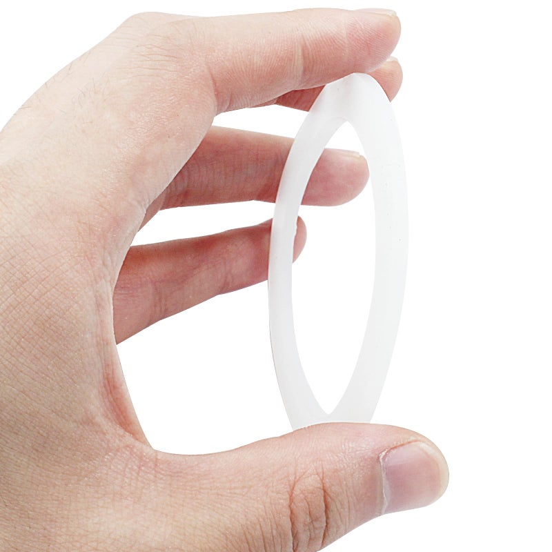 Coufce 8 PCS 2.2 Inch Silicone Sealing Rings Gaskets White Food Grade Rubber Seals Spare Silicone Replacement Gasket for Plastic Mason Jar Lids Glass Jars - Image 3