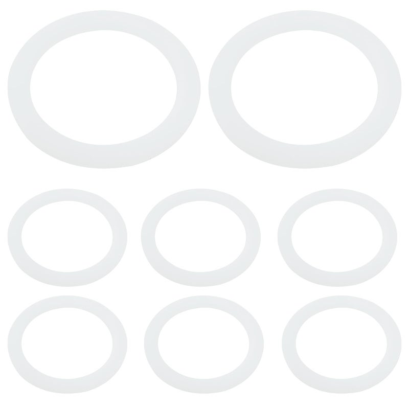 Coufce 8 PCS 2.2 Inch Silicone Sealing Rings Gaskets White Food Grade Rubber Seals Spare Silicone Replacement Gasket for Plastic Mason Jar Lids Glass Jars - Image 1