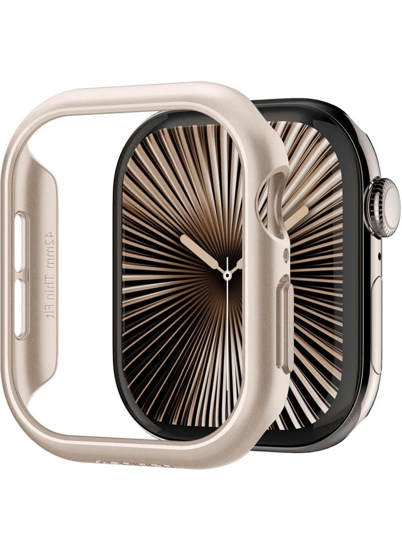 Spigen Thin Fit Apple Watch Series 10 (42mm) Case Cover (2024) - Starlight  - Image 1
