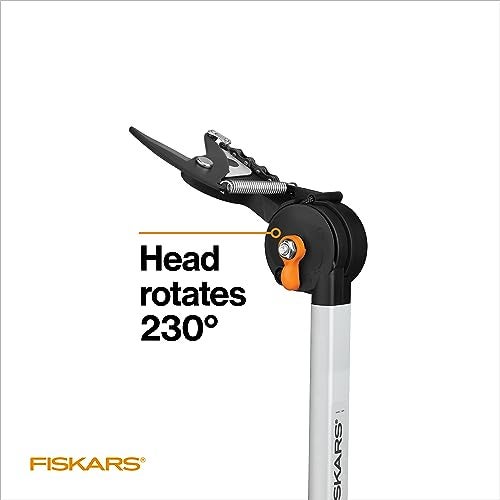 Fiskars 2-in-1 Extendable Tree Pruner and Pole Saw (Extends 7.9 - 12 feet) with Rotating Head, Pruning Stik Model with15-Inch Double-Grind Saw Blade, and Double Locking System - Image 2