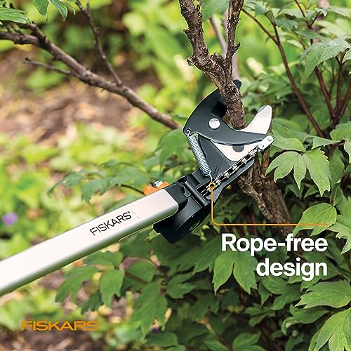 Fiskars 2-in-1 Extendable Tree Pruner and Pole Saw (Extends 7.9 - 12 feet) with Rotating Head, Pruning Stik Model with15-Inch Double-Grind Saw Blade, and Double Locking System - Image 3