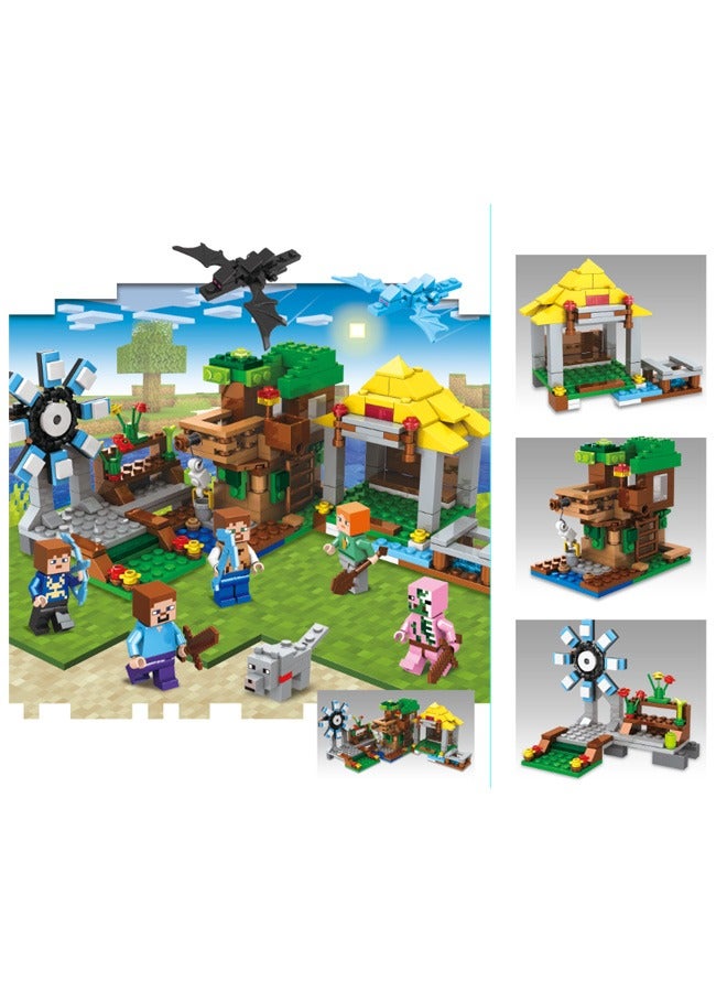 Game Blocks, 656 PCS The Deluxe Village Building Block Set with Children's Educational Game Accessories, Miniature World Building Toys Cube Construction, Puzzle Building Block Family Par  - Image 3
