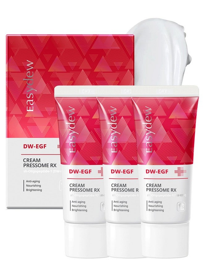 EASYDEW DW-EGF Peptide Pressome RX Cream - Korean Anti Aging Face Moisturizer for Firmness & Elasticity with EGF, Ceramide, Hyaluronic Acid - Soften & Reduce the Appearance of Wrinkles, 1.01oz. 3 Pack - Image 1