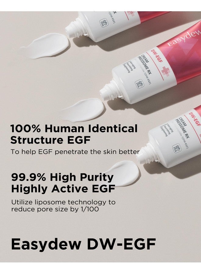 EASYDEW DW-EGF Peptide Pressome RX Cream - Korean Anti Aging Face Moisturizer for Firmness & Elasticity with EGF, Ceramide, Hyaluronic Acid - Soften & Reduce the Appearance of Wrinkles, 1.01oz. 3 Pack - Image 5
