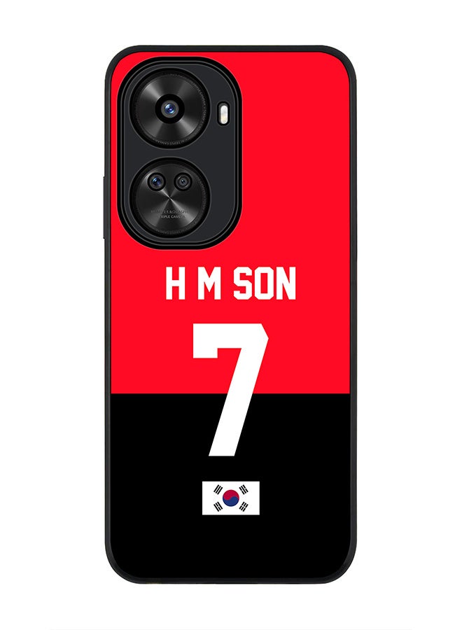 Stylizedd Rugged Black edge case for Huawei nova 12 SE / Huawei nova 11 SE 4G, Slim fit Soft Cover - Football Team - South Korea, Player Name - H M Son - Image 1