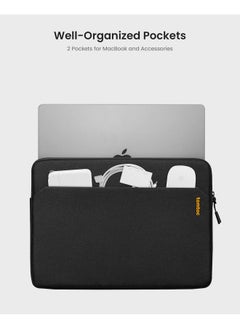 توم توك جراب كمبيوتر محمول رفيع من tomtoc لجهاز MacBook Pro M4/M3/M2/M1 Pro/Max مقاس 14 بوصة 2024-2021، جراب واقٍ مقاوم للماء لجهاز Surface Laptop AI PC مقاس 13.8 بوصة، حقيبة ملحقات  - Image 2