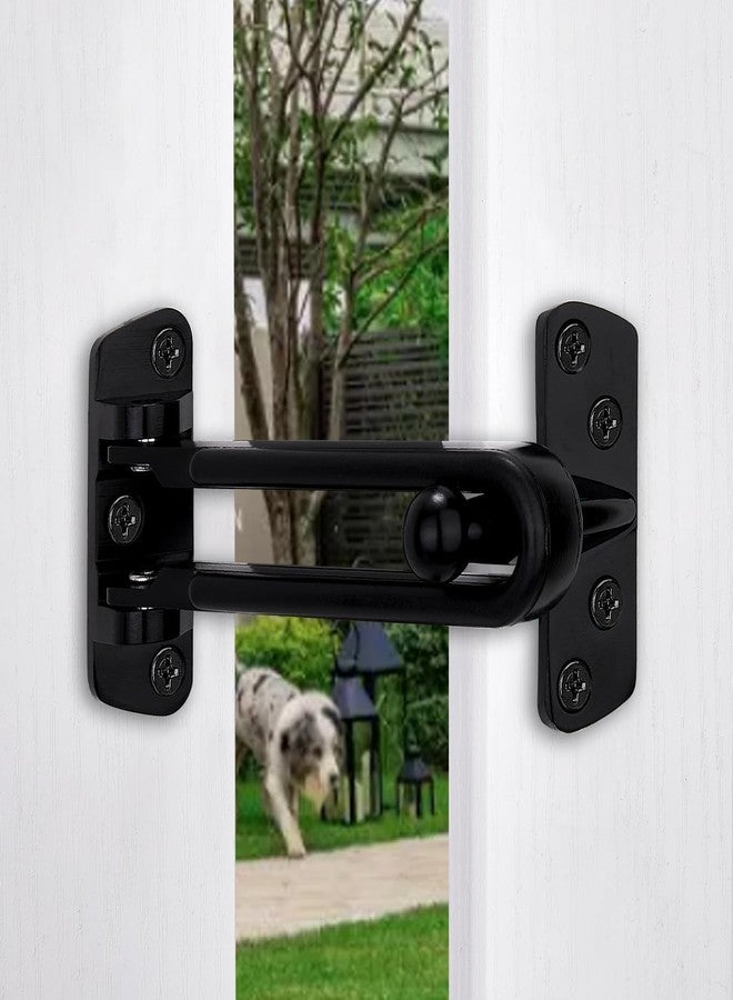 OMKRUSH 1Pack, Door Reinforcement Lock Latch Swing Bar Lock for Home Security Front Door Locks for Kids Thicken Solid Aluminium Alloy for Home Security, Hotel Latches.(Reinforcement Door Lock) - Image 5