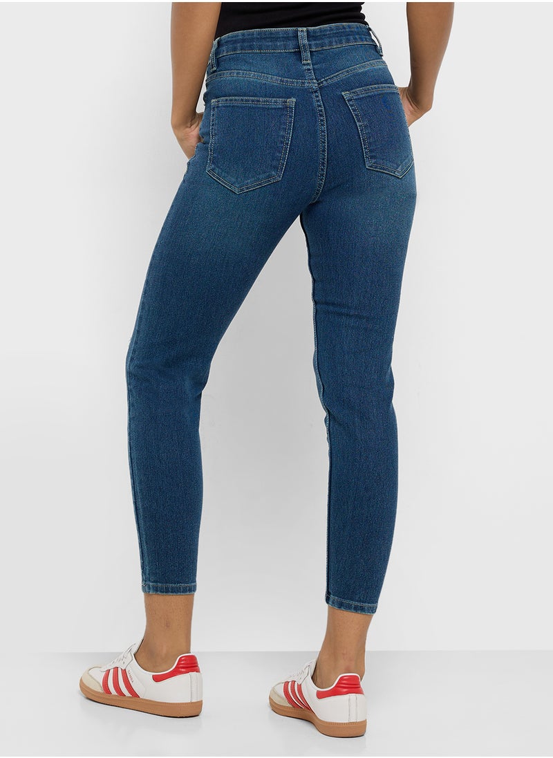 Ginger Ripped Mid Rise Skinny Jeans  - Image 3