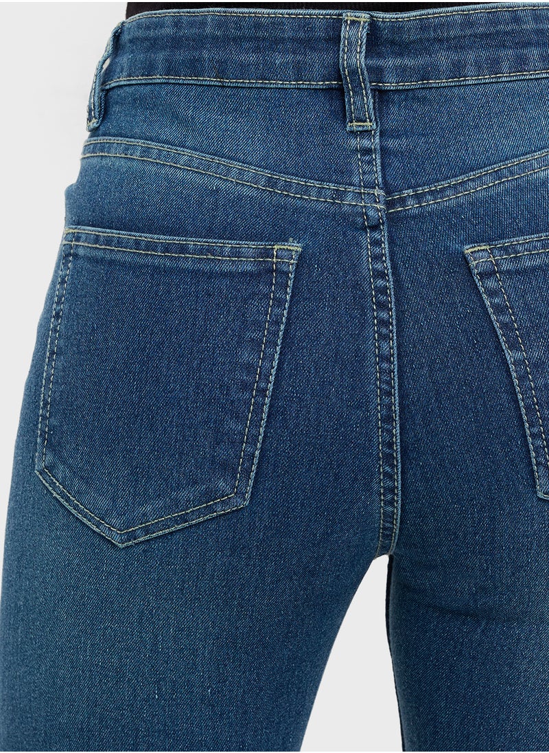 Ginger Ripped Mid Rise Skinny Jeans  - Image 5