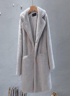 Women Mink Faux Fur Coat Solid Female Turn Down Collar Winter Warm Fake Fur Lady Coat Casual Jacket