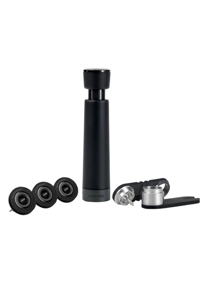 ايرتيندر مجموعة سدادة زجاجات الطعام والشرب الآمنة للاستخدام في غسالة الأطباق باللون الأسود - Image 1