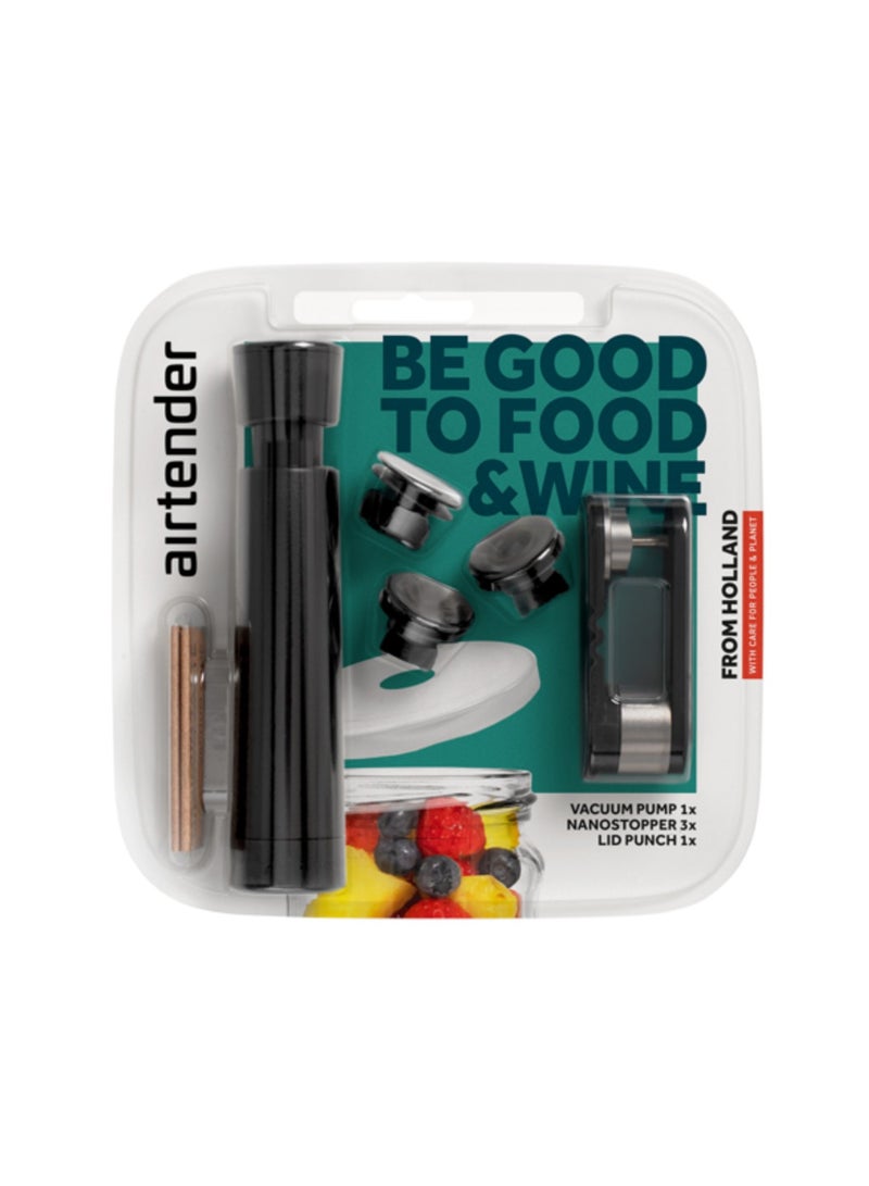 ايرتيندر مجموعة سدادة زجاجات الطعام والشرب الآمنة للاستخدام في غسالة الأطباق باللون الأسود - Image 2