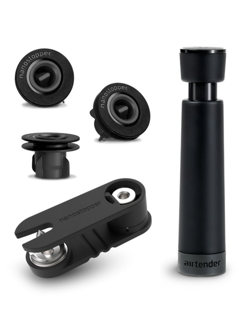 ايرتيندر مجموعة سدادة زجاجات الطعام والشرب الآمنة للاستخدام في غسالة الأطباق باللون الأسود - Image 3