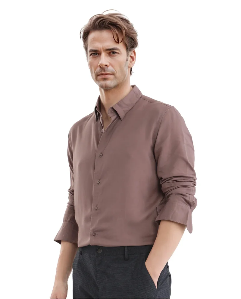 Rare Rabbit Men's Solid Formal Shirt