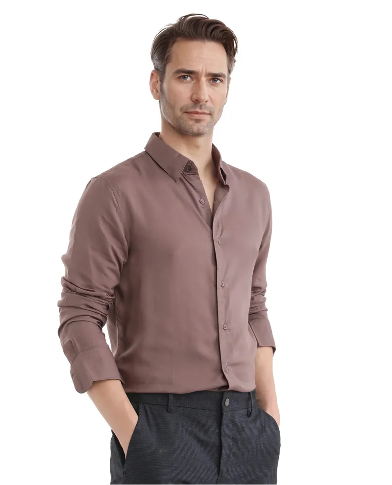 Rare Rabbit Men's Solid Formal Shirt