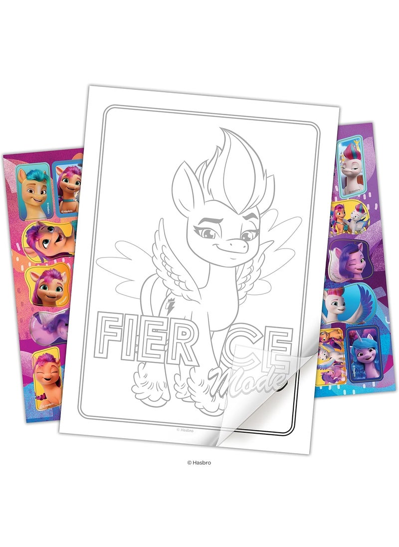 my little Pony - My Little Pony 48 Page Color and Trace Coloring Book with 8 Tracing Sheets and Stickers Bendon 51408 - Image 1