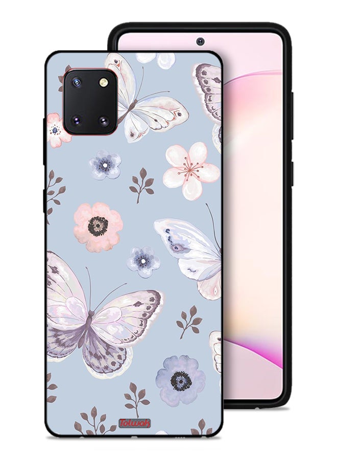 Tolwak غطاء حماية لسامسونج جالكسي نوت 10 لايت - فراشات وزهور - Image 1