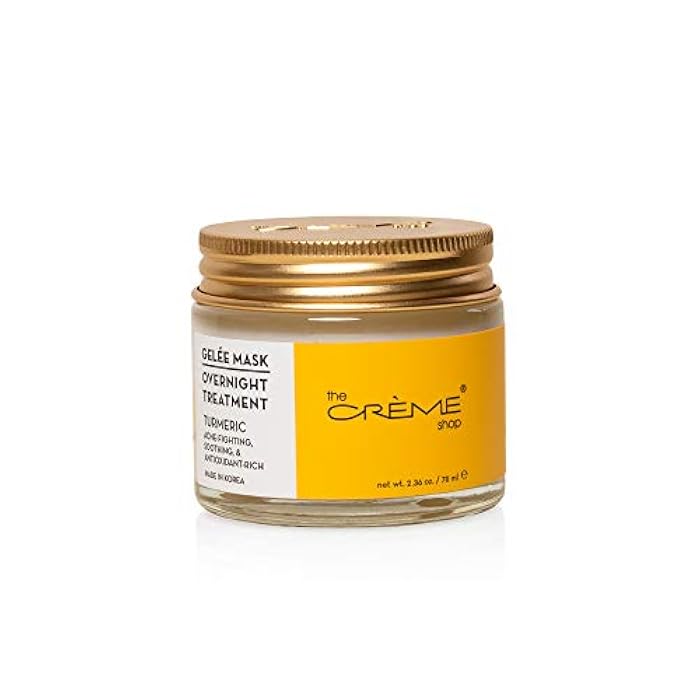 The Crème Shop Turmeric Gelée Overnight Face Mask, Korean Brightening Facial Mask - 2.36oz - Image 1