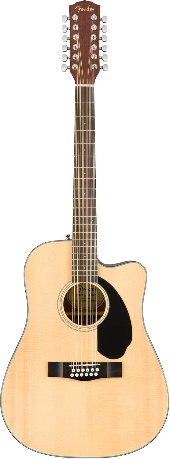 FENDER Fender 12String Acoustic Electric Guitar with 2Year Warranty with Fishman Acoustic Guitar Pickup with Tuner and Equalizer Rounded Walnut Fingerboard Glossed Natural Finish Mahogany Body  - Image 1