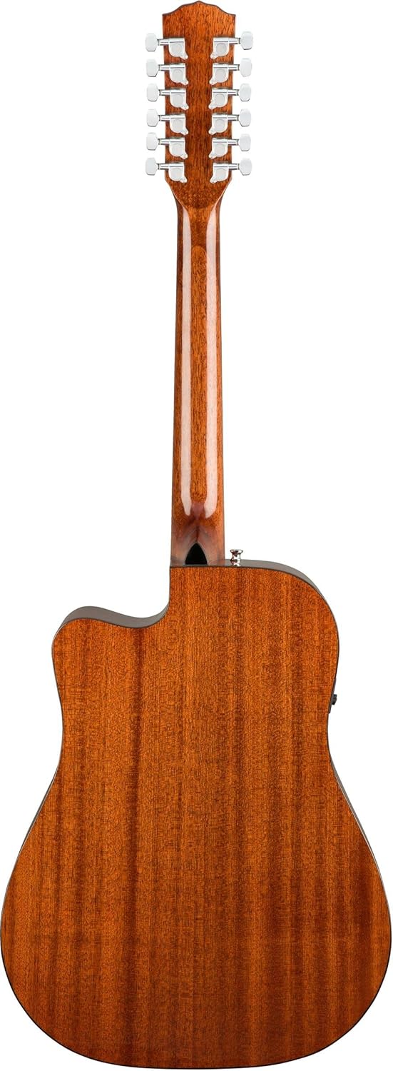 FENDER Fender 12String Acoustic Electric Guitar with 2Year Warranty with Fishman Acoustic Guitar Pickup with Tuner and Equalizer Rounded Walnut Fingerboard Glossed Natural Finish Mahogany Body  - Image 2