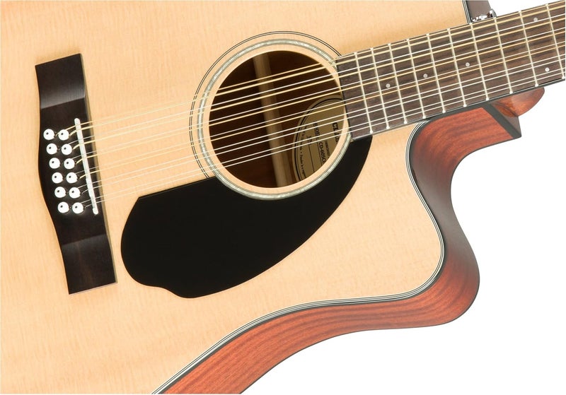 FENDER Fender 12String Acoustic Electric Guitar with 2Year Warranty with Fishman Acoustic Guitar Pickup with Tuner and Equalizer Rounded Walnut Fingerboard Glossed Natural Finish Mahogany Body  - Image 4