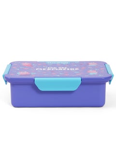 Eazy Kids صندوق غداء بنتو قابل للتحويل بمساحة 1 و2 و3 و4 حجرات بتصميم حورية البحر - أرجواني 850 مل  - Image 4