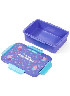 Eazy Kids صندوق غداء بنتو قابل للتحويل بمساحة 1 و2 و3 و4 حجرات بتصميم حورية البحر - أرجواني 850 مل  - Image 5