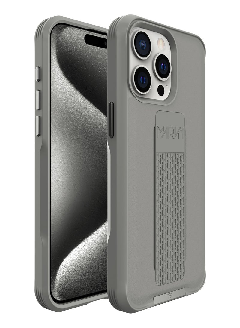 MARVN iPhone 15 Pro Case by MARVN Special Case for iPhone 15 Pro - Gray, Complete Protection, MagSafe, Cooling Technology, Flexible Grip, Metal Kickstand, Air Pocket Technology  - Image 2