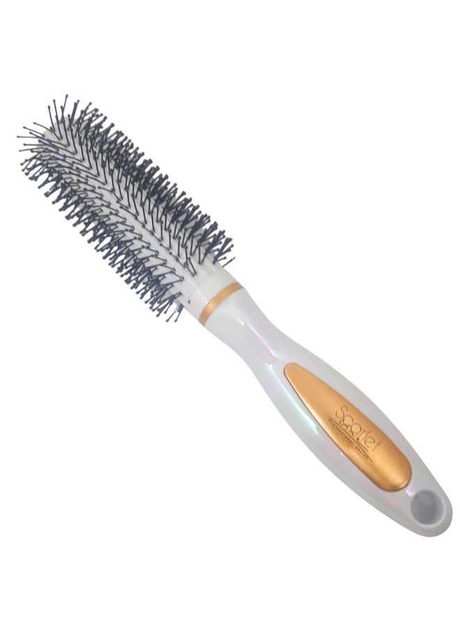 سكارليت لاين فرشاة شعر دائرية احترافية بمقبض بلاستيكي مضاد للانزلاق، شعيرات نايلون ذات طرف كروي لتصفيف الشعر_قوس قزح - Image 1