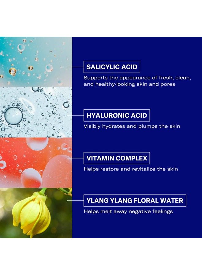 Odacite Clarifying Salicylic & Hyaluronic Acid Facial Serum For Acne Acneprone Face Serum Reduces Blemishes & Clogged Pores Vitamin E & Ylang Ylang Floral Water 1 Fl Oz - Image 4