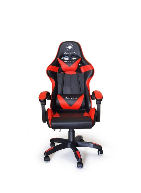 Gaming Chair High-Back Racing Style With Pu Leather Bucket Seat 360 Swivel With Heavy Duty Steel Can Hold Upto 150Kg Headrest Lumbar Support Steel 5 Star Base Compatible With E-Sports Color Red&Black