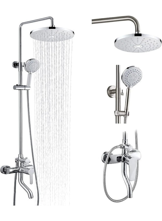 Hassan Premium Shower Set Mixer With Rainfall Shower Head Luxury Bath Faucet - Image 1