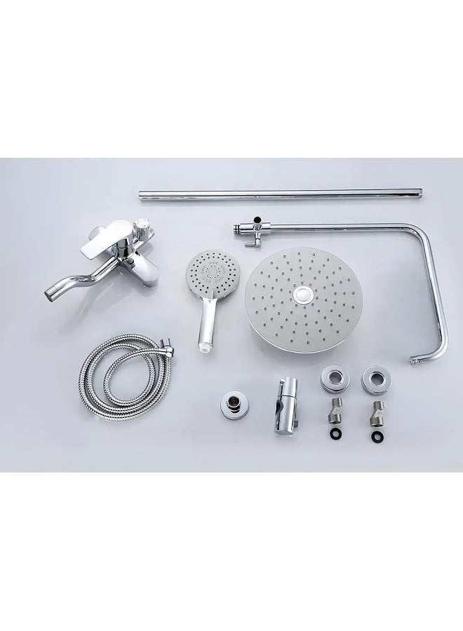 Hassan Premium Shower Set Mixer With Rainfall Shower Head Luxury Bath Faucet - Image 2