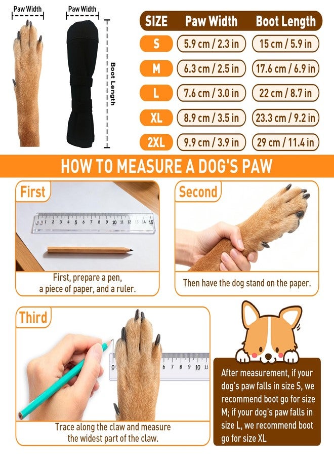 ETIAL Dog Paw Wound Recovery Boot, Breathable Dog Bootie for Injured Paw, Anti-Slip Dog Shoe with Self-Adhesive Strap, Dog Paw Protector for Outdoor Walking & Keep Dogs from Licking Wounds (M) - Image 2