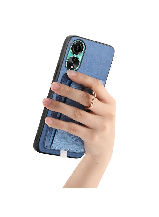 S-TOP Case For OPPO Reno10 Pro+ 5G Retro Cross Leather Ring Side Insert Card Bag MagSafe Phone Case - Image 5